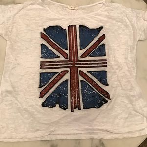 Sheer White British Flag Shirt